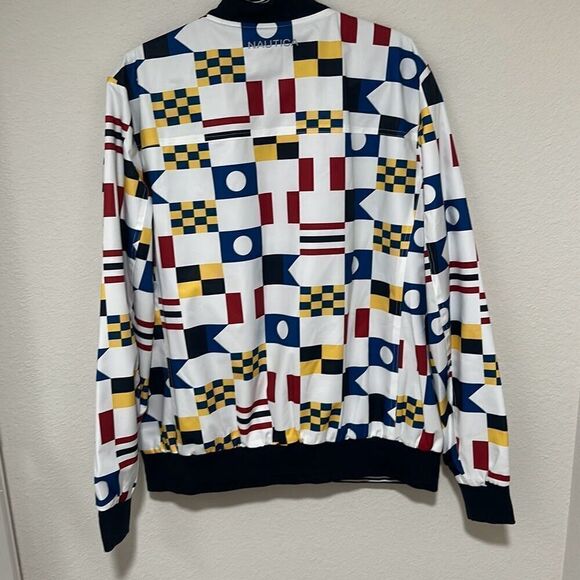 NWOT Nautica Mens Multicolor Water‎ Wind Resistant Stretch Bomber Jacket Large - Picture 7 of 9